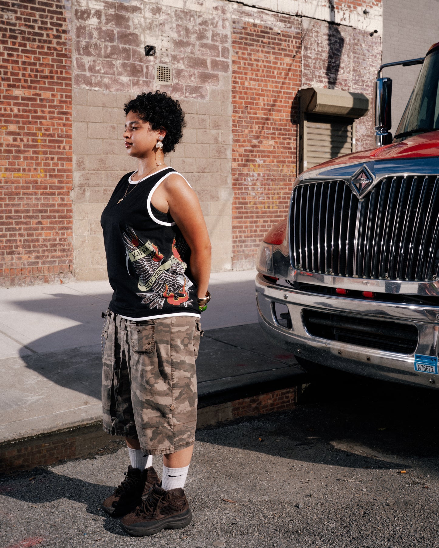 Burning Eagle Tank (Black)